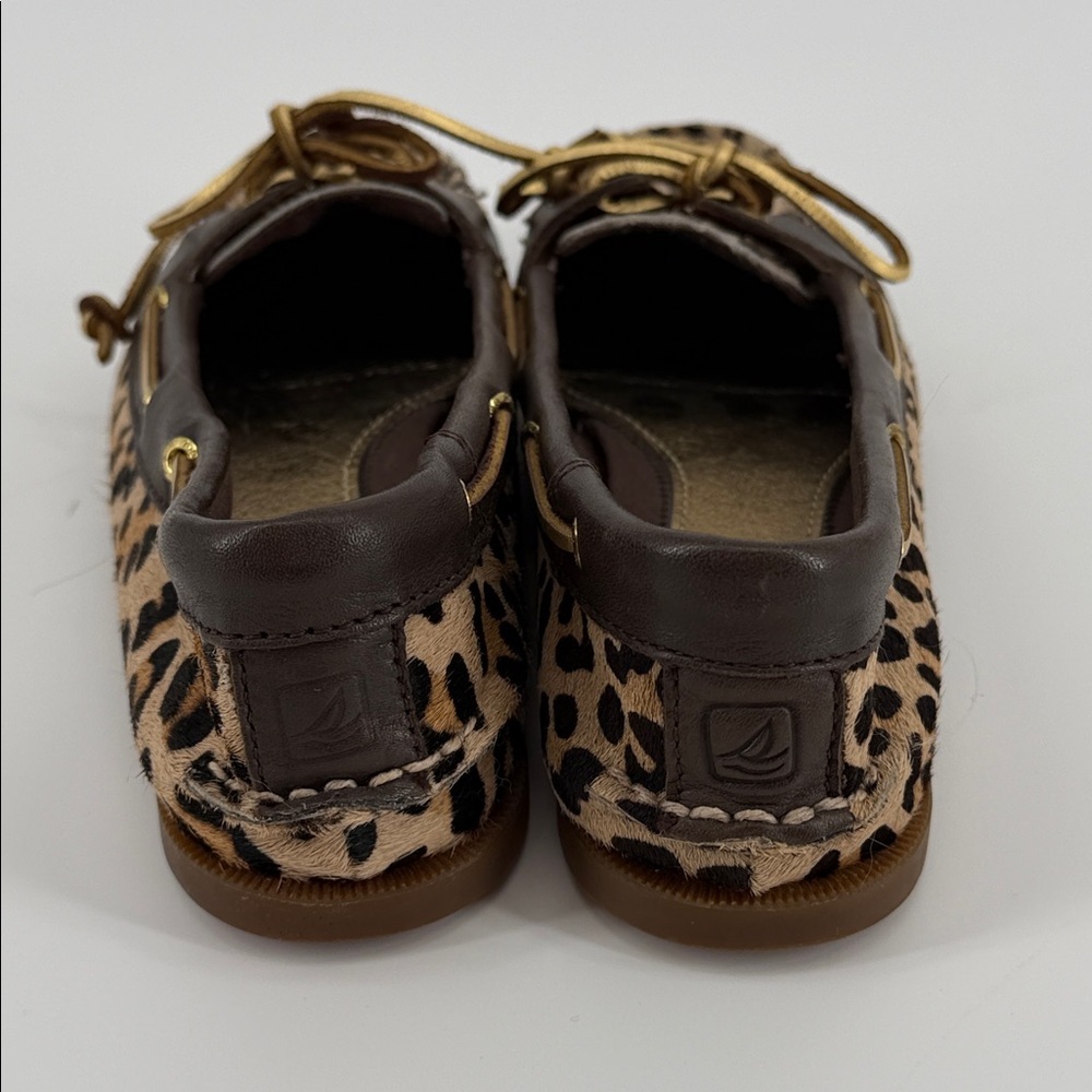 Sperry Top Sider Women's Size 6 Shoes Leopard Print Calf Hair & Leather Slip On - Picture 3 of 11